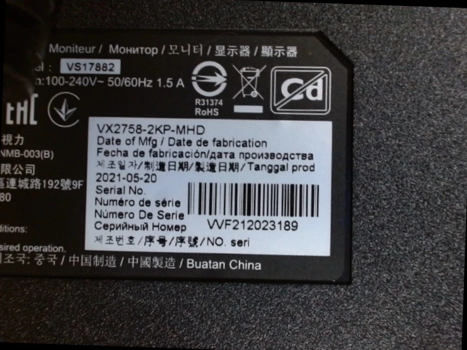 ViewSonic VX2758-P-MHD 27" 16:9 WQHD 144Hz IPS LED Gaming Monitor with AMD FreeS - Image 4 of 4