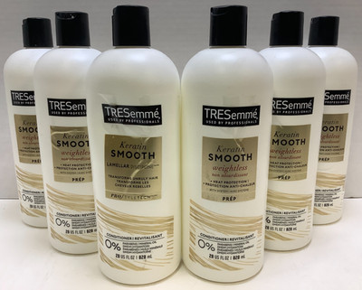 TRESemmé Keratin Smooth Weightless Conditioner, 28oz, 6 Pack, Disheveled Bottles