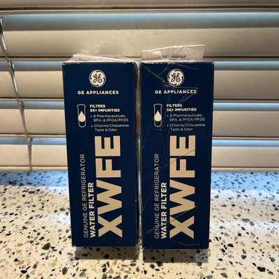 #ad GE XWFE Genuine Refrigerator Water Filter LOT Of 2 Boxes NO Chip PLEASE READ $24.99