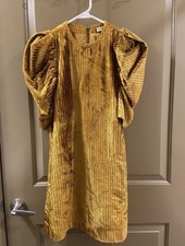 ulla johnson Callahan Yellow Velvet Mini Dress Sz 34 (item 6.4)