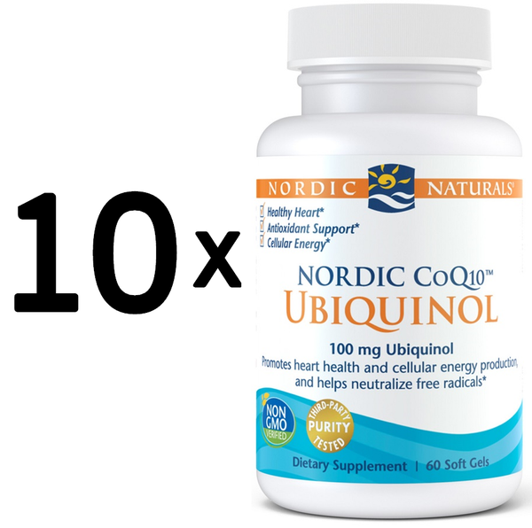 10 X Nordic Naturals Nordic Coq10 Ubiquinol, 100Mg - 60 (1.016,65 Eur/Kg)-image