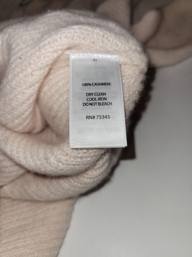 Ellen Tracy 100% Cashmere Tunic Sweater M Pale Pink Long Sleeve Quiet Luxury - Picture 14 of 16