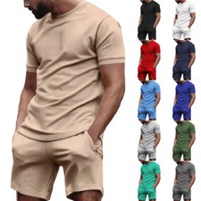 Short sleeved T-shirt shorts set for men, loose new style, men's two-piece set
