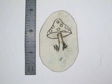vtg 1960s 70s Tattoo Flash acetate stencil Single Mushroom SHR1