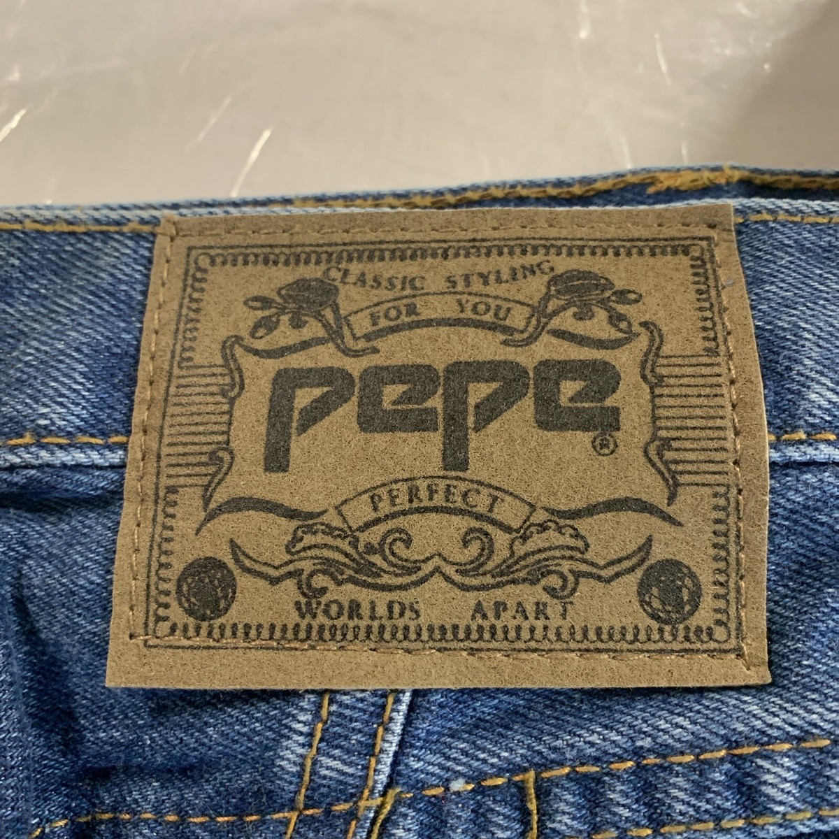 PEPE メンズ デニム 58 ライトブルー MACHO極美品❣️ 希少 PEPE メンズ デニム 58 ライトブルー MACHO極美品❣️ 希少