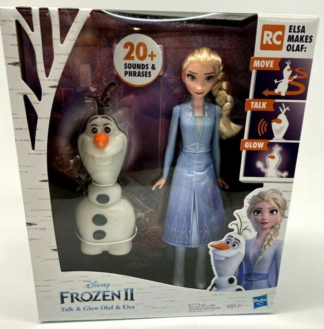 Remote Control Disney Frozen 2 Talk and Glow Dance Olaf & Elsa Doll 20 Sounds RC for sale online