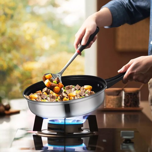 12/10pcs Stainless Steel Cookware Saucepan Set Pan Pot Kitchen Cooking Glass Lid - Picture 8 of 43