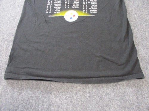 Pittsburgh Steelers Shirt Adult Medium Black Short Sleeve Cotton Mens NFL - Picture 10 of 10