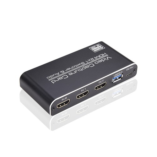 4K 2 in 1 USB3.0 Video Capture Card HDM 2X1 Switcher &Audio Loop Game Recorder - Afbeelding 10 van 12