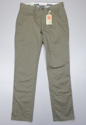 Fat Face Slim Stretch Chino Pants Navy Cotton Blend Men's Size 36x32