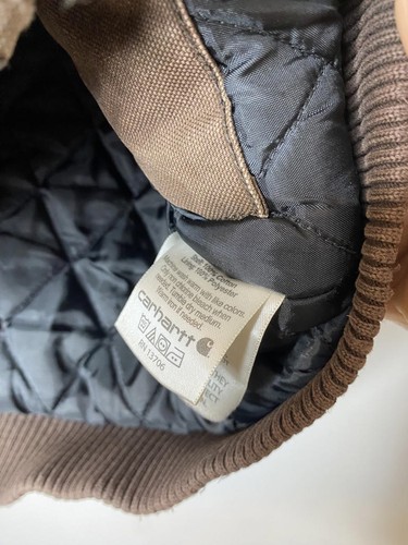 Dark Brown Mocha Carhartt Jacket Size Youth Small Faded and slightly distressed - Picture 6 of 10