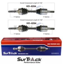 For Isuzu Trooper Acura SLX 4WD 2 Front CV Joint Axle Shafts SurTrack Set
