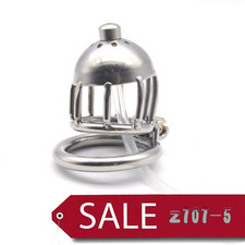 New Stainless Steel Male Chastity Device Short Cage for Men Metal Locking Belt