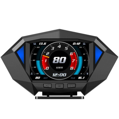 P1 Auto Head Up Display OBD GPS Tacho Digital Intelligent Clinometer Alarm