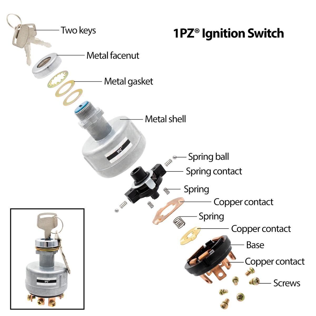 【UKI★】 Ignition Starter Switch Takeuchi Excavator TL150 TB125 TB135