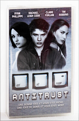 K7 VHS Video ''ANTITRUST'', Ryan PHILIPPE, Rachael LEIGH COOK, Tim ROBBINS, Neu
