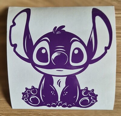 Stitch Aufkleber  oder Wandtattoo 14,5x14,0cm in der Farbe Lila