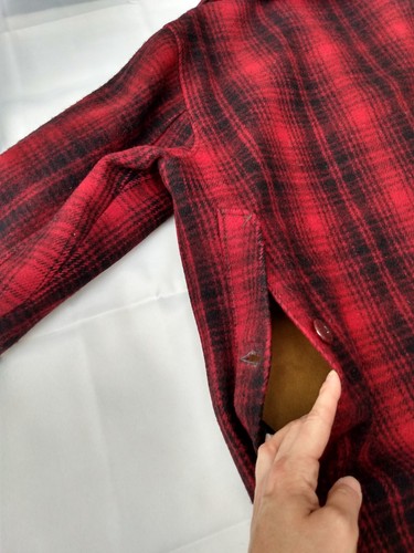 VTG 50s WOOLRICH Buffalo Plaid Wool Mackniaw Cruiser Hunting Coat Jacket Sz 42 - Picture 10 of 12