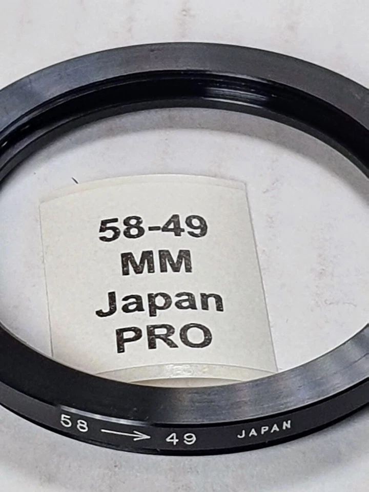 58-49mm Step-Down Lens Filter Converter Adapter Ring 58mm-49mm Metal E58 to E49 - Image 3 of 4