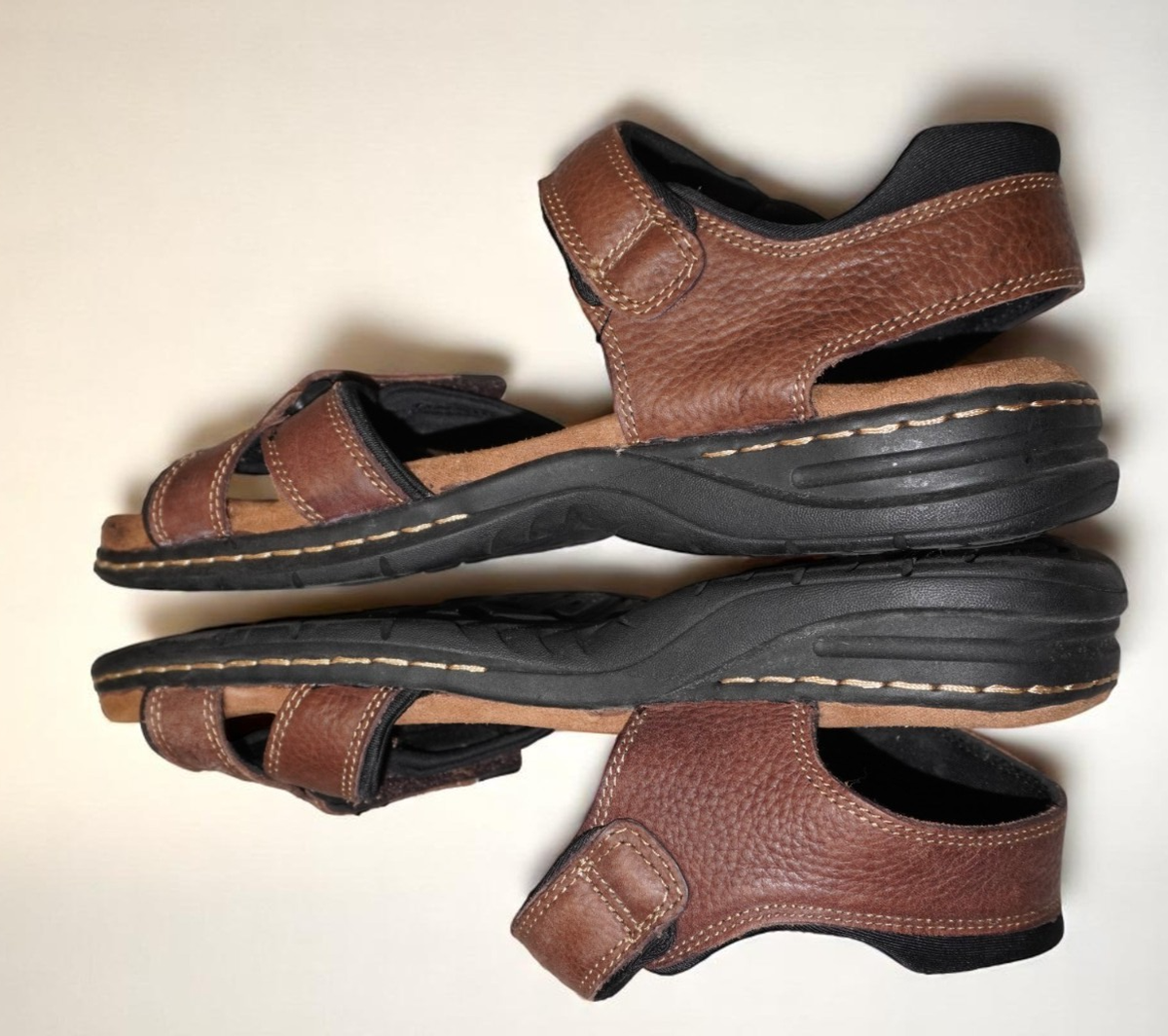 Dr. Scholls Sandals \'Gus\' Memory Foam Cool Fit Brown Pebbled Leather Men\'s Sz 11 Dr. Scholls Men main image 2