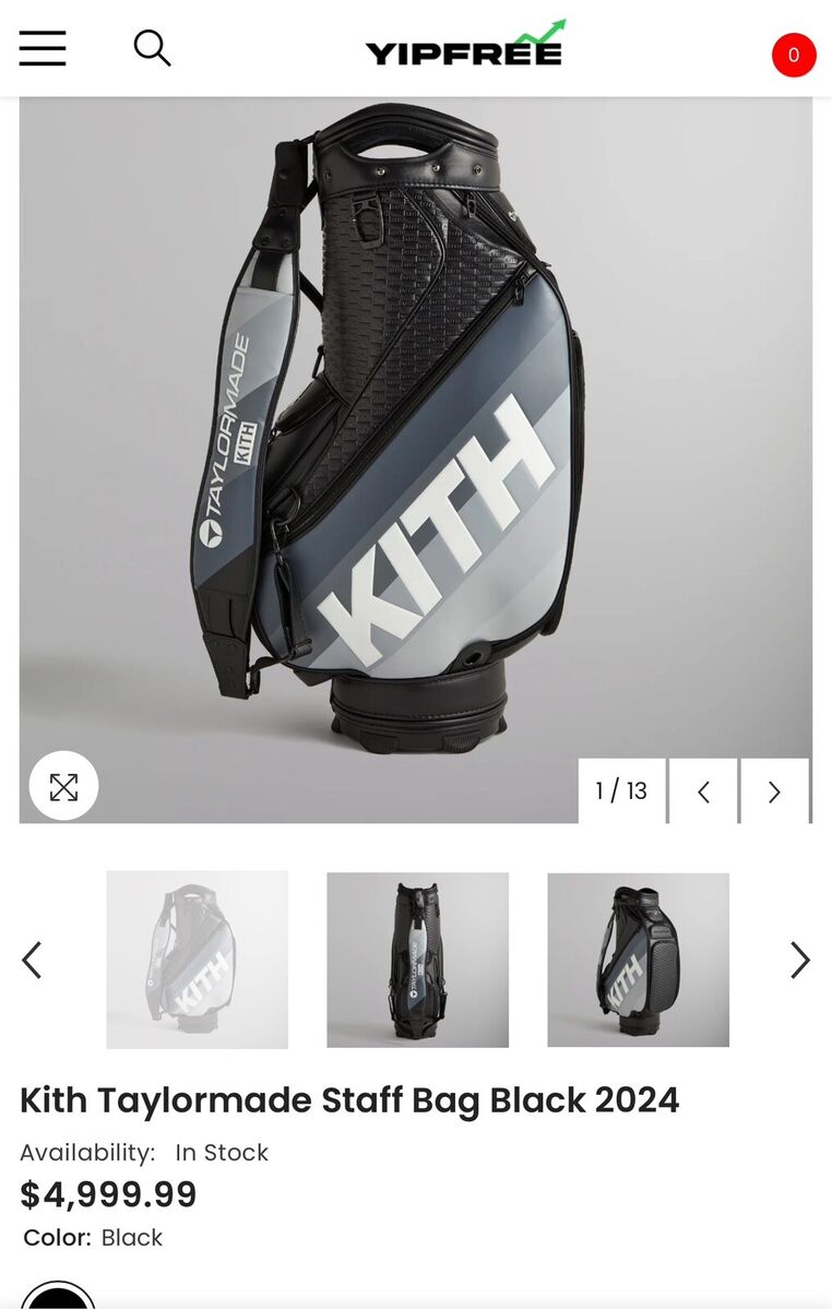 Kith Taylormade Staff Bag Black 2024 | eBay Kith Taylormade Staff Bag Black 2024 | eBay