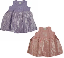 Little Giraffe Baby Newborn Girls Short Sleeve Cotton & Satin Dress