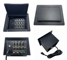 PROCRAFT LARGE GAP LID FEED-THRU RECESSED Stage Pocket/Floor Box w/ 1) WIRED AC