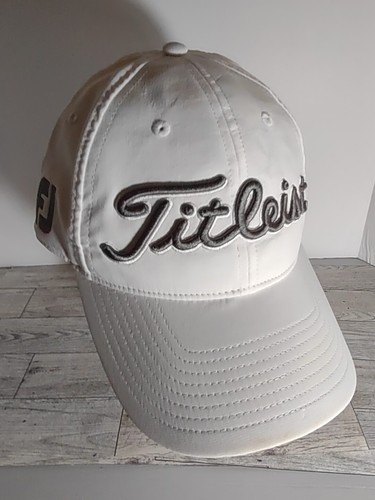 Titleist Pro V1 FJ weiß Golfmütze Einheitsgröße verstellbar schwarz gesticktes Logo - Bild 2 von 11