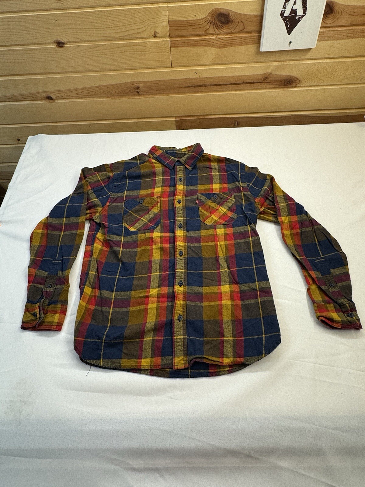 Levis Flannel Shirt Men's Medium Autumn Fall Warm Comfortable Outdoors Western-image