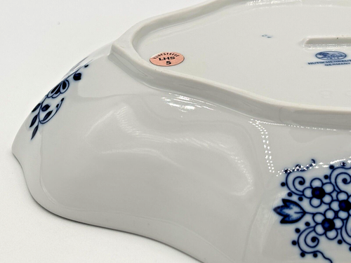Hutschenreuther Serving Bowl Dish Blue Onion Design Scalloped Rim Germany VTG - Picture 10 of 22