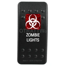 OTRATTW Carling Technologies Contura II Rocker only, ZOMBIE LIGHTS, RED LENS