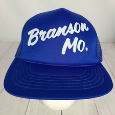 Branson Missouri MO YR Headwear Vintage Mesh Snapback Trucker Hat Cap Blue