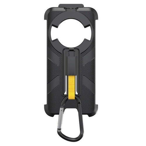 Per Ulefone Power Armor 16 Pro custodia telefono clip posteriore con moschettone (nero - Foto 2 di 7
