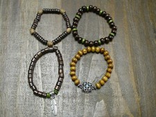 4 Piece Bracelet Pack Boho Bracelets Unisex Designs-Handmade Locally-SEE PICS L2