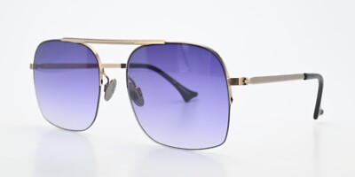 Willems Sonnenbrille BERMUDA DUNES Quadrat Pilot Lila Verlauf Gold Glanz Medium