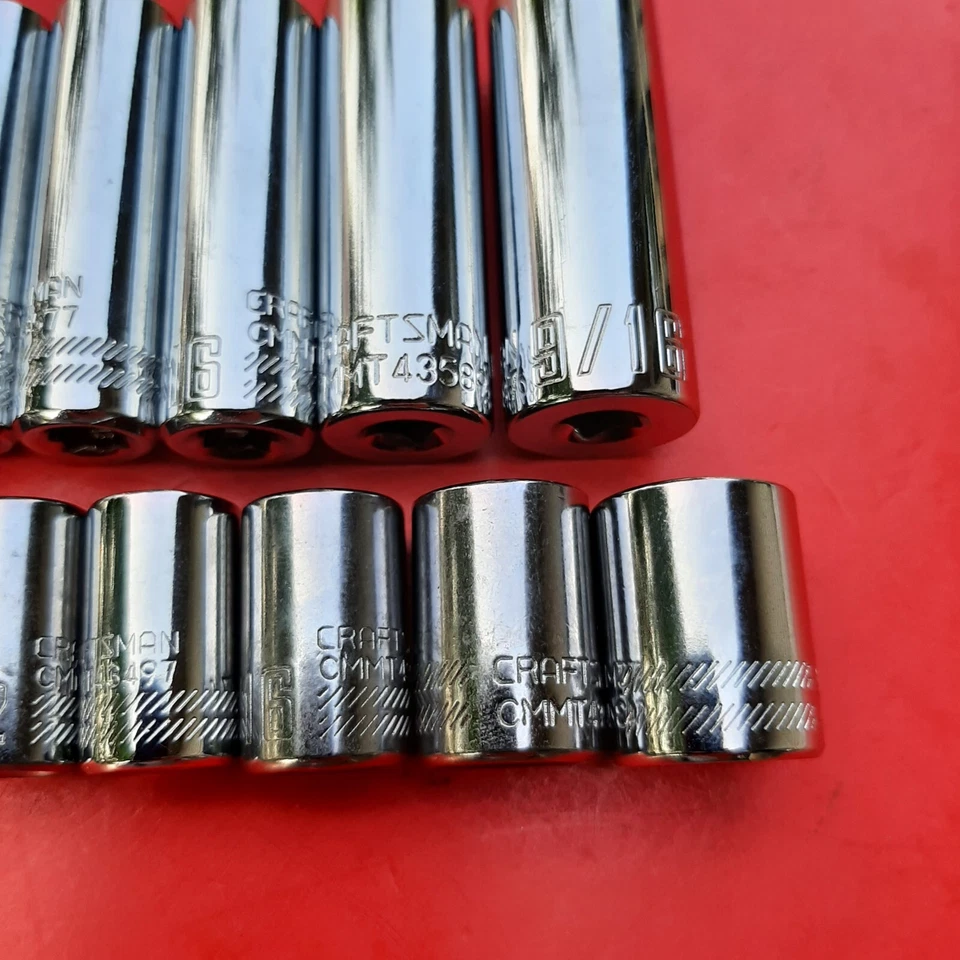 NEW CRAFTSMAN TOOLS 21 Piece 1/4" Drive Deep & Shallow SAE 6 Point Socket Set - Image 4 of 4