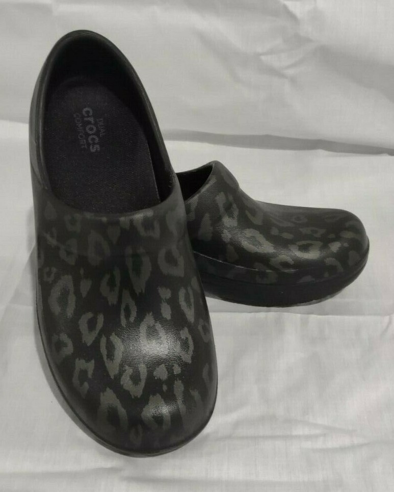 Black Leopard Crocs Felicity Graphic Clog Crocs Felicity Graphic
