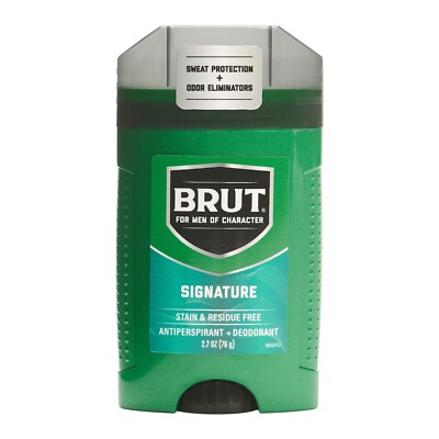 Brut Signature Scent Antiperspirant Plus Deodorant Stick for Men - 2.7 Oz  New