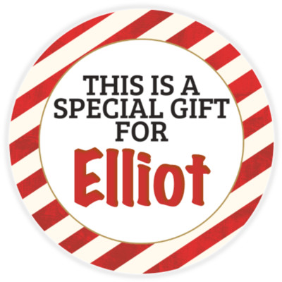 This is a Special Gift for Elliot - 10 Pack Circle Stickers 3 Inch - Christmas
