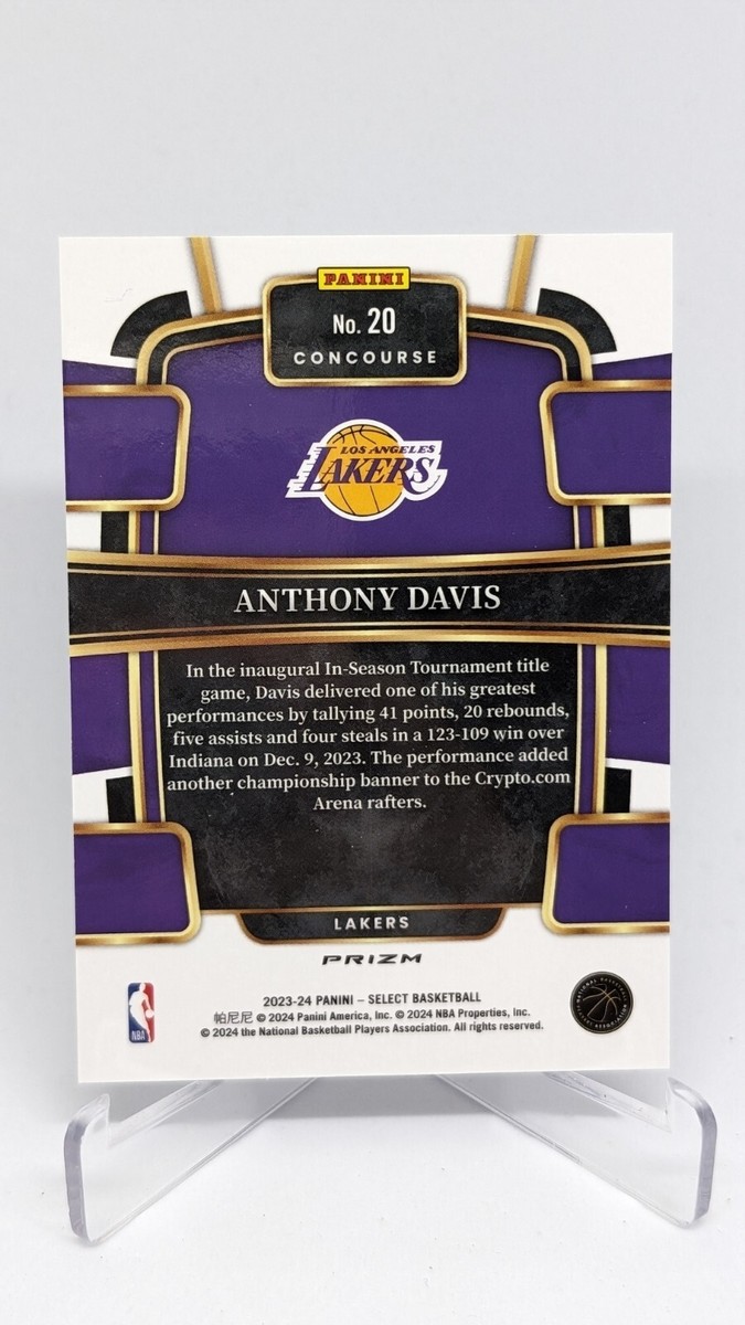 NBA Anthony Davis Select Prizm 10枚限定 2023-24 Panini Select - Courtside Anthony Davis #220 Zebra