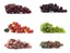 thumbnail 1 - Artificial Grape Cluster 7-inch Plastic Decorative Grapes Fake Green Red