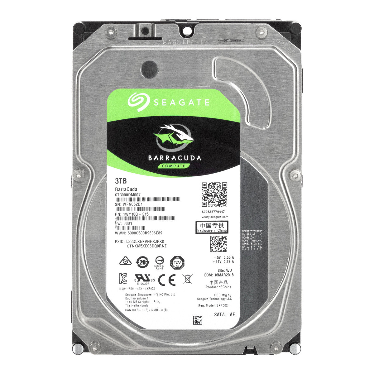 Seagate Barracuda ST3000DM007 3TB 3.5インチ Seagate Barracuda 3TB,Internal,3.5 inch (ST3000DM007) Hard Drive