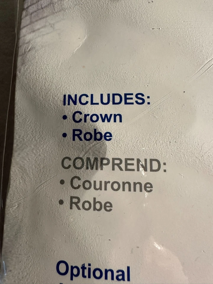 King Robe And Crown - Foro Novedades Adulto OSFM NUEVO EN PAQUETE Foto 2 de 4