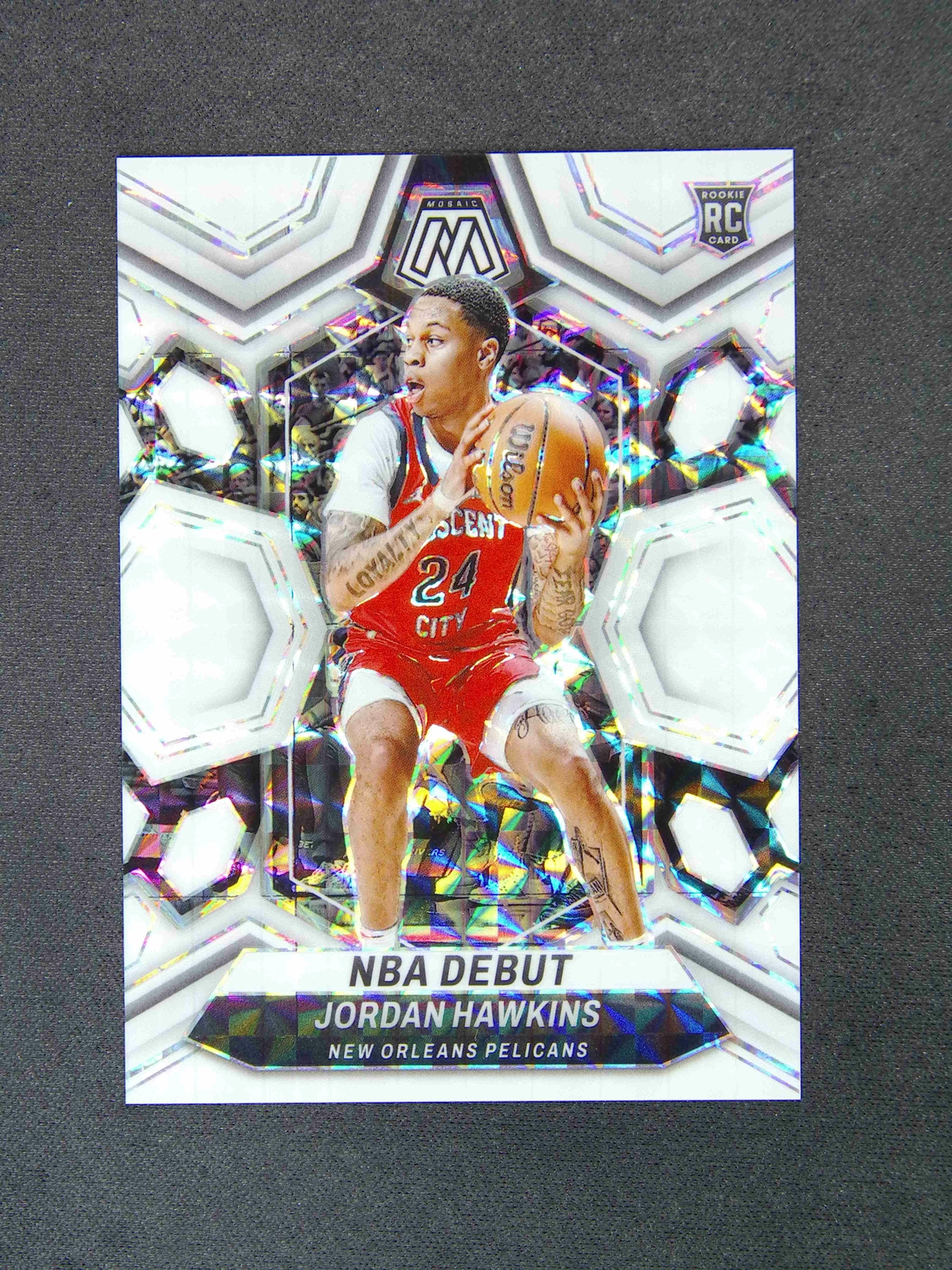 2023-24 Panini Mosaic Jordan Hawkins #253 RC Rookie NBA Debut White /25