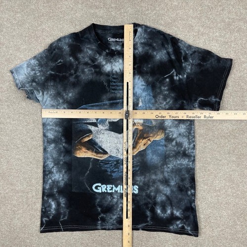 Gremlins Men's Shirt Size M Blue Tie Dye Short Sleeve Movie Graphic Tee Movie - Picture 4 of 6