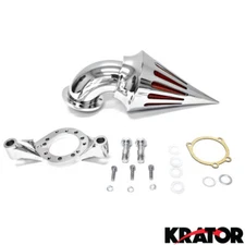 Chrome Spike Air Cleaner Intake Filter Kit for Harley CV Carb Delphi V-Twin New