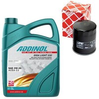 MotoröL Set 0W-30 Addinol 5 Liter + ÖLfilter 32100 FüR Mazda Mitsubishi Nissan