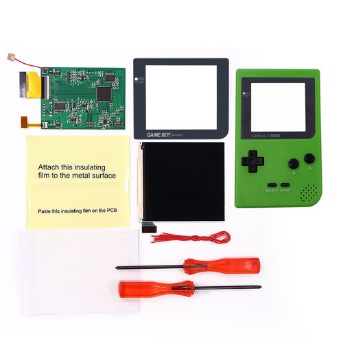 Kit de pantalla LCD retro de píxeles menú OSD decoloración logotipo IPS + carcasa precortada para GBP - Imagen 23 de 37