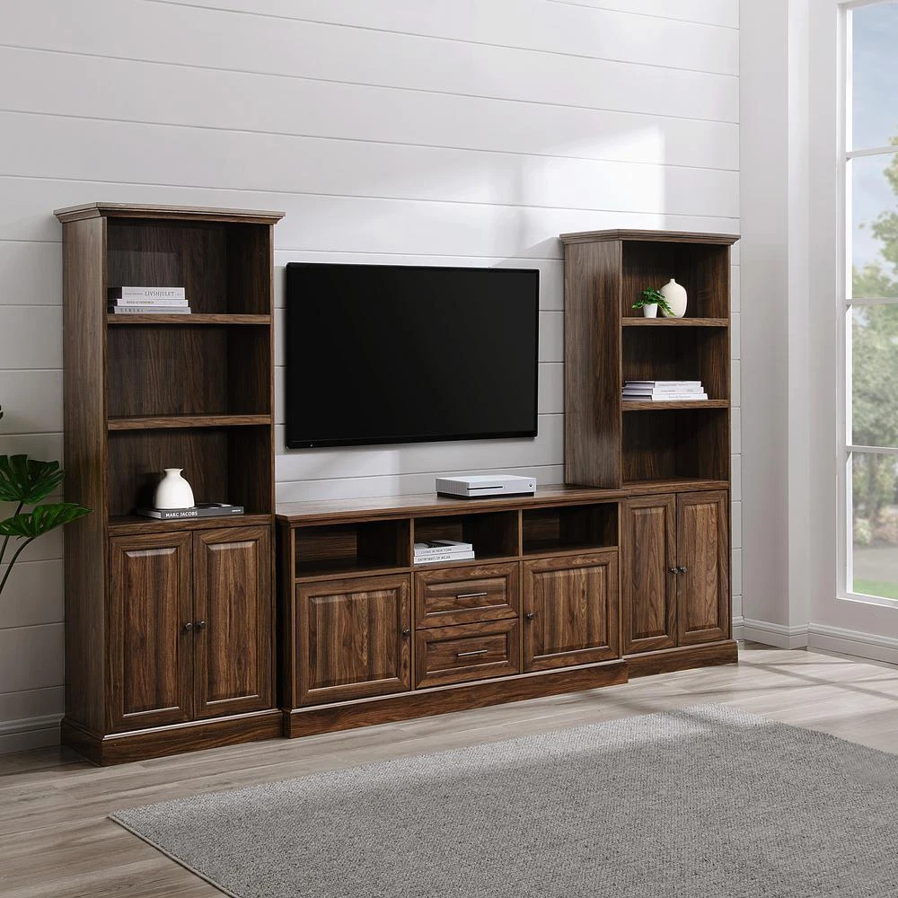 Solid wood 2024 white entertainment center