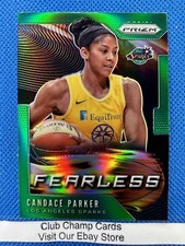 2020 #14 Candace Parker Panini Prizm WNBA Basketbal Fearless Green Prizm Insert